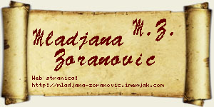 Mlađana Zoranović vizit kartica